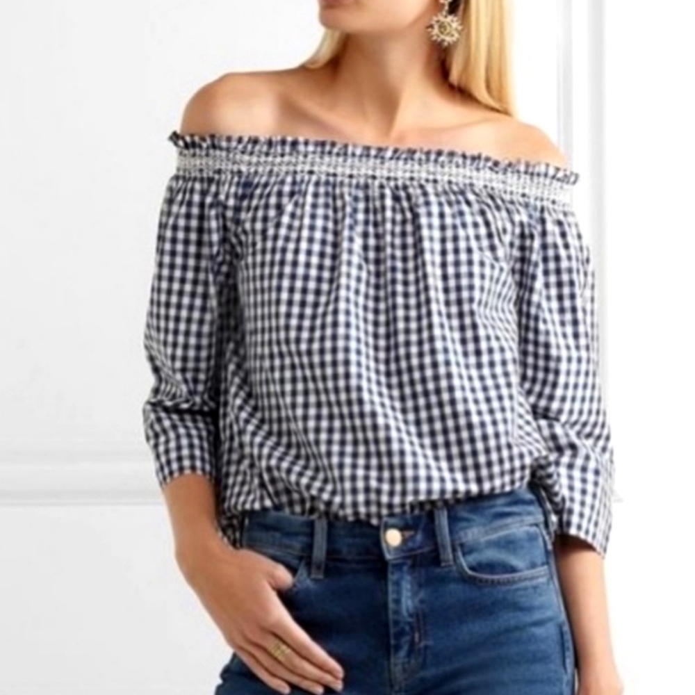Madewell Gingham Over The Shoulder Top - Picture 5 of 5